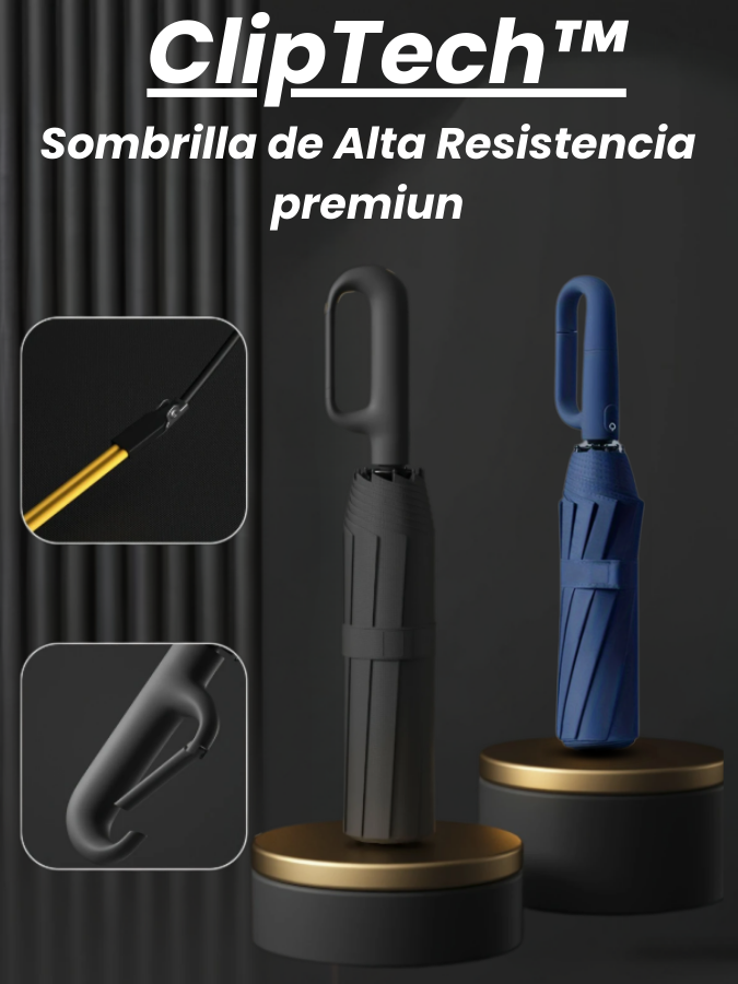 ClipTech™| La Sombrilla de Alta Resistencia premium